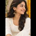 Gold Tiered Pearled Jhumka - Multi-Layer Earrings