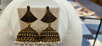 Gold Tiered Pearled Jhumka - Multi-Layer Earrings