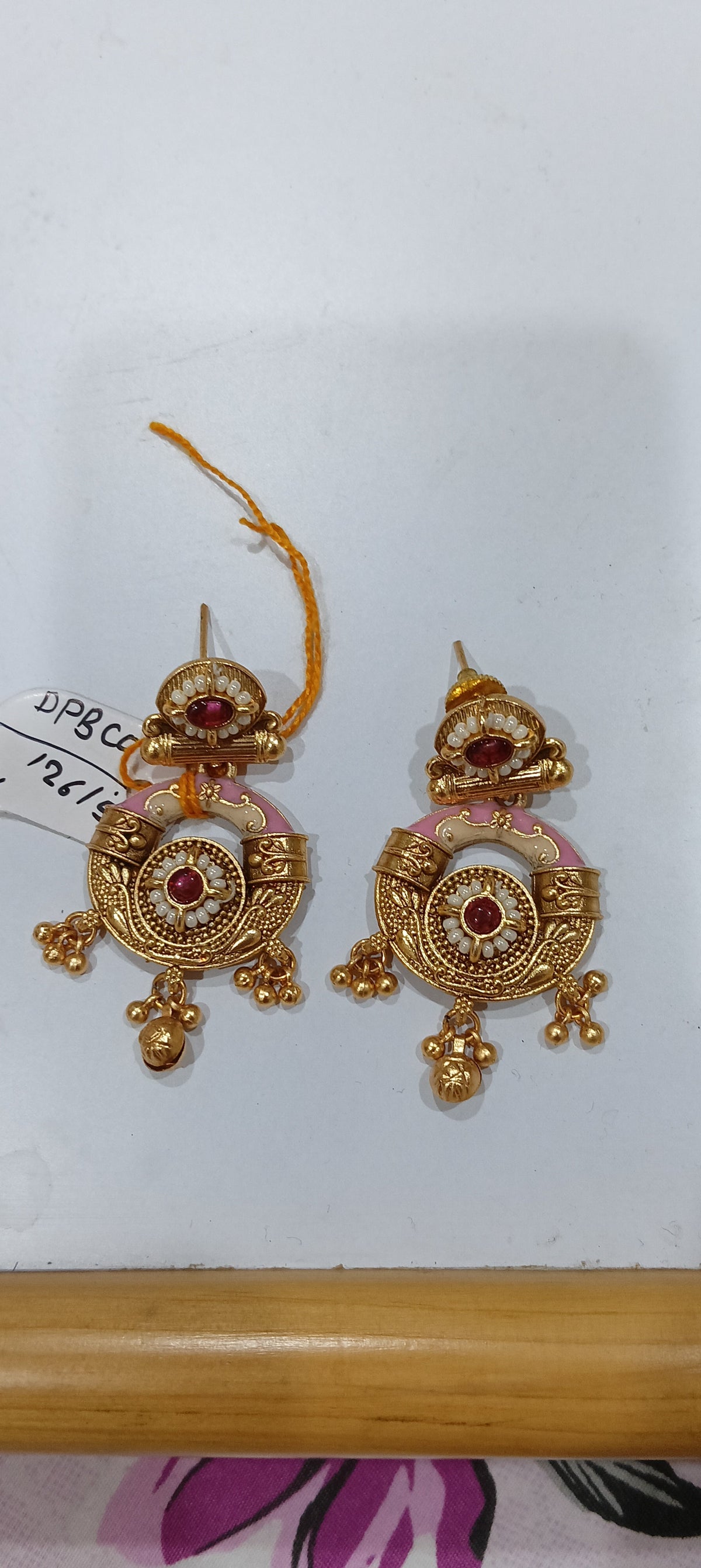 Oxidised Ruby Square - Golden