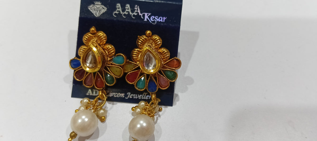 Oxidised Pearl Ornate - Silver