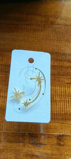 Star & Crescent Ear Cuff — Gold